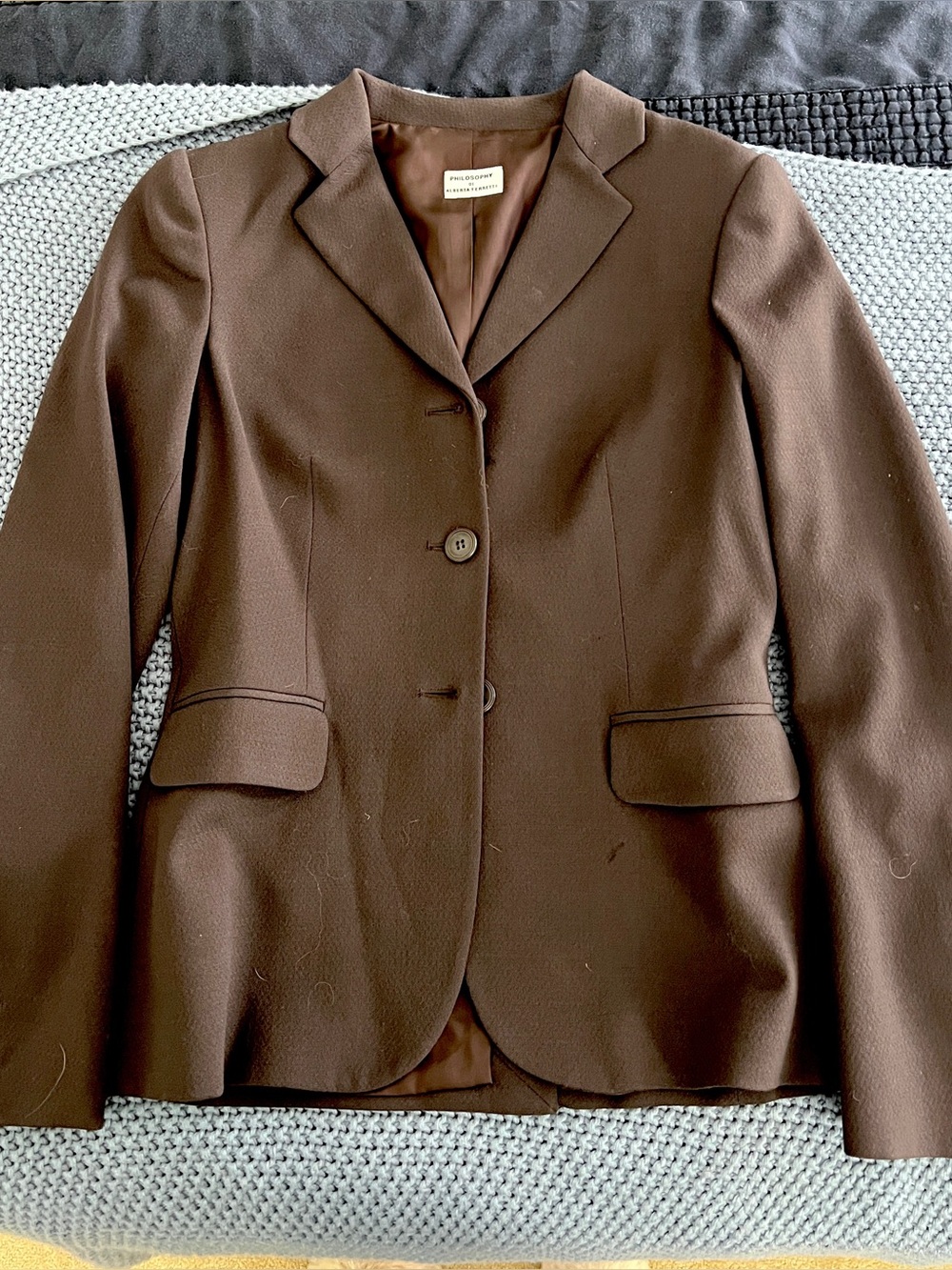 Alberta Ferretti Women's Black Tailored Three-Button Blazer